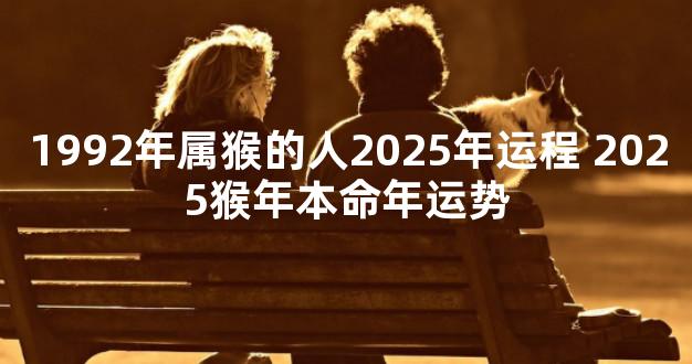 1992年属猴的人2025年运程 2025猴年本命年运势